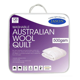 Harris Scarfe Jason 500gsm australian washable wool quilt qb offer