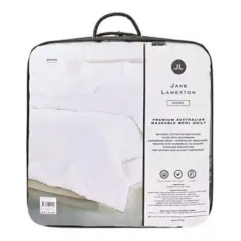 Harris Scarfe Jane lamerton australian super washable wool quilt qb offer