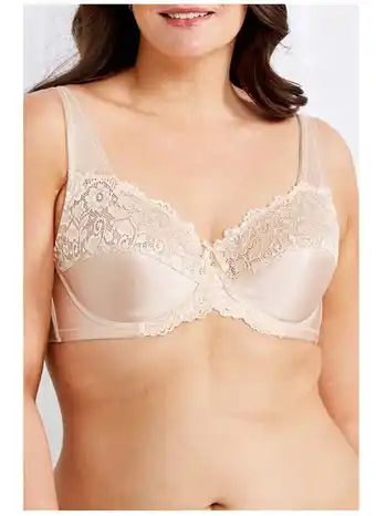 Harris Scarfe Sash & rose lace underwire minimiser 2pk bra offer