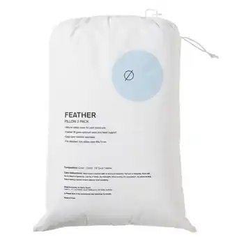 Harris Scarfe Soren feather pillow 2pk offer