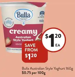 Foodworks Bulla Australian Style Yoghurt offer