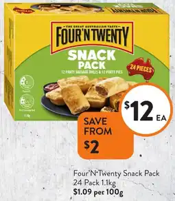 Foodworks Four'N Twenty Snack Pack offer