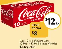 Foodworks Coca-Cola Soft Drink Cans offer