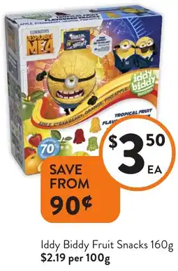 Foodworks Iddy Biddy Fruit Snacks offer