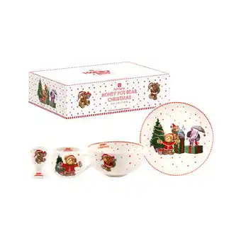Harris Scarfe Ashdene honey pot bear xmas ceramic 4 piece kids set offer