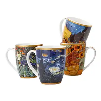 Casa domani 4pc impressionist mugs - van gogh