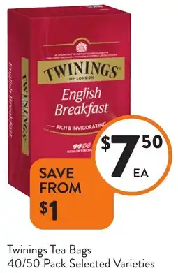 Foodworks Twinings Tea Bags offer