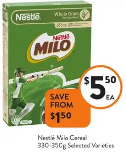 Foodworks Nestlé Milo Cereal offer
