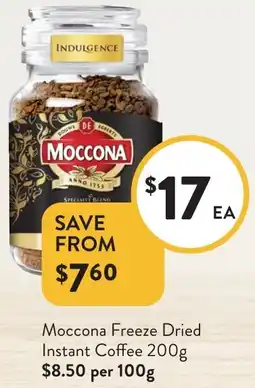 Foodworks Moccona Freeze Dried Instant Coffee offer
