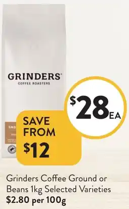 Foodworks Grinders Coffee Ground or Beans offer