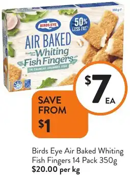 Foodworks Birds Eye Air Baked Whiting Fish Fingers offer