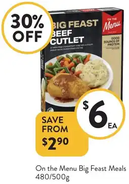 Foodworks On the Menu Big Feast Meals offer