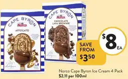 Foodworks Norco Cape Byron Ice Cream offer