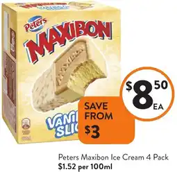 Foodworks Peters Maxibon Ice Cream offer