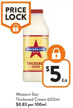 Foodworks Western Star Thickened Cream offer