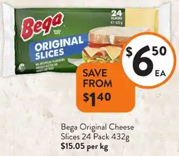 Foodworks Bega Original Cheese Slices offer