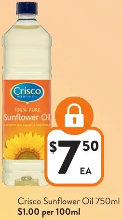 Foodworks Crisco Sunflower Oil offer