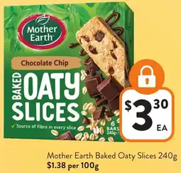 Foodworks Mother Earth Baked Oaty Slices offer