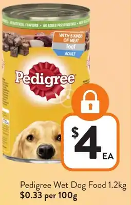 Foodworks Pedigree Wet Dog Food offer