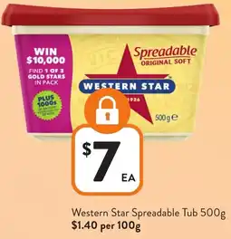 Foodworks Western Star Spreadable Tub offer