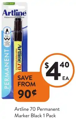 Foodworks Artline 70 Permanent Marker Black offer