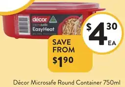Foodworks Décor Microsafe Round Container offer