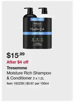 Costco Tresemme offer