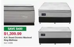 Costco A.H. Beard Domino Macleod King Mattress offer