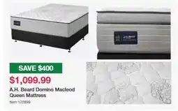 Costco A.H. Beard Domino Macleod Queen Mattress offer
