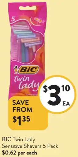 Foodworks BIC Twin Lady Sensitive Shavers offer