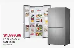 Costco LG Side By Side 664L Fridge offer