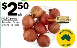 Woolworths Australian Brown Onions 1 kg Pack offer