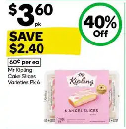Woolworths Mr Kipling Cake Slices Varieties Pk 6 offer