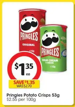 Coles Pringles Potato Crisps 53g offer