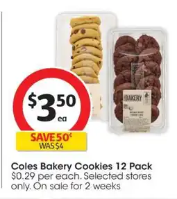 Coles Coles Bakery Cookies 12 Pack offer