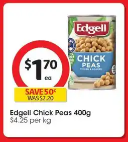 Coles Edgell Chick Peas 400g offer