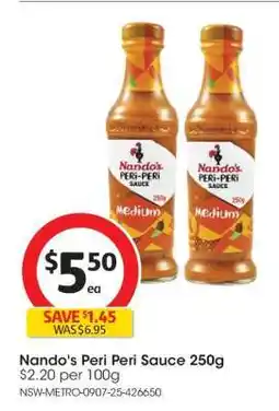 Coles Nando's Peri-Peri Sauce 250g offer