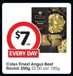 Coles Coles Finest Angus Beef Ravioli 350g offer