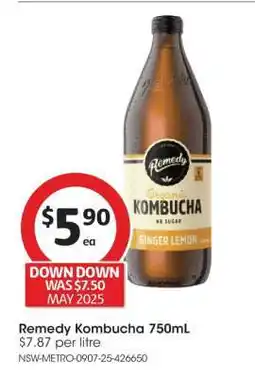 Coles Remedy Kombucha 750mL offer