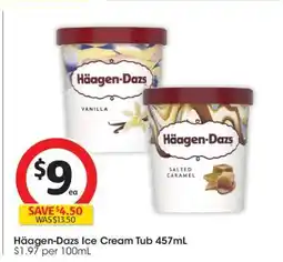Coles Häagen-Dazs Ice Cream Tub 457mL offer