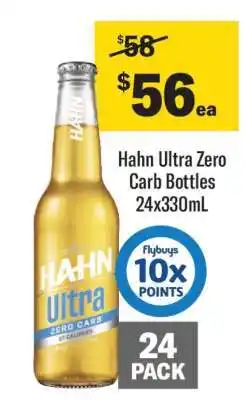 Coles Hahn Ultra Zero Carb Bottles offer