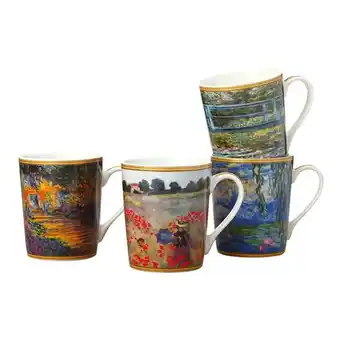 Harris Scarfe Casa domani 4pc impressionist mugs - monet offer