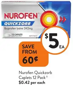 Foodworks Nurofen Quickzorb Caplets offer