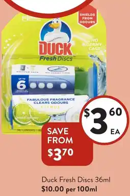 Foodworks Duck Fresh Discs offer