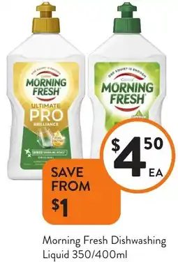 Foodworks Morning Fresh Dishwashing Liquid offer