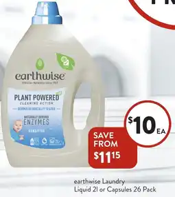 Foodworks earthwise Laundry Liquid or Capsules offer
