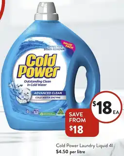 Foodworks Cold Power Laundry Liquid offer