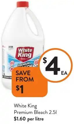 Foodworks White King Premium Bleach offer