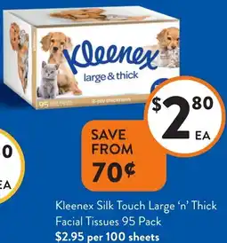Foodworks Kleenex Silk Touch Large 'n' Thick Facial Tissues offer