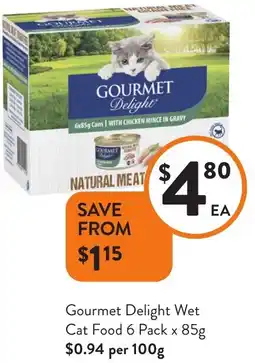 Foodworks Gourmet Delight Wet Cat Food offer